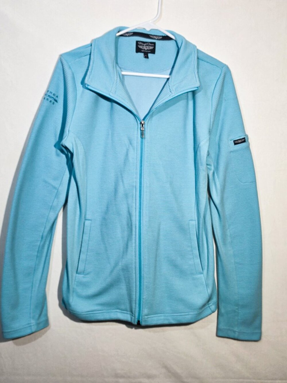 Straight Down XL Teal Ribbed Blue Jacket Heavy Winter Warm Luxury